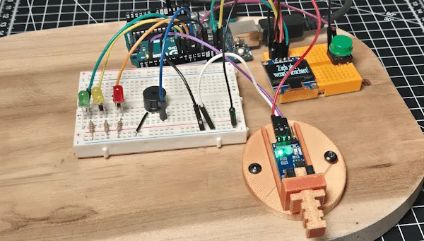 Schaltung - Arduino Reaktionsspiel - Zieh ab wenns leuchtet