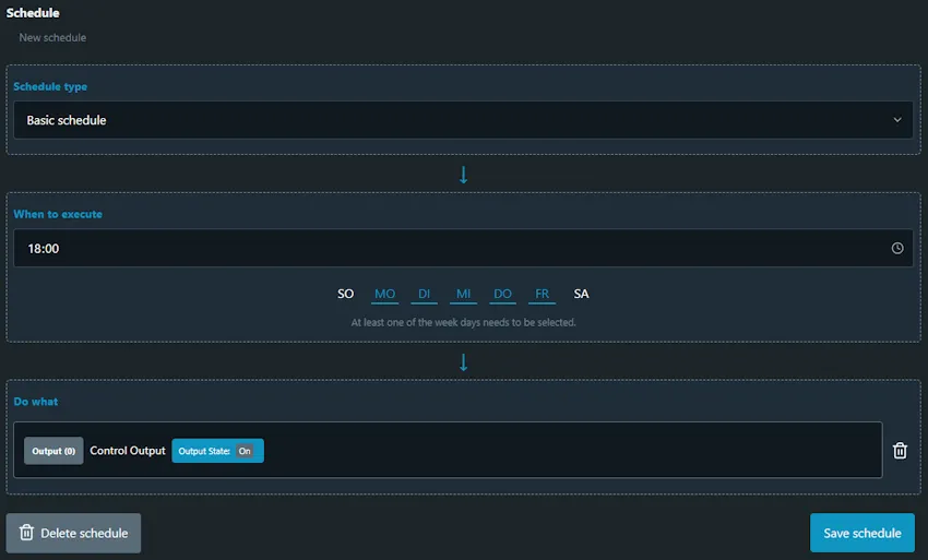 Shelly Schedules - Basic Schedule - sample