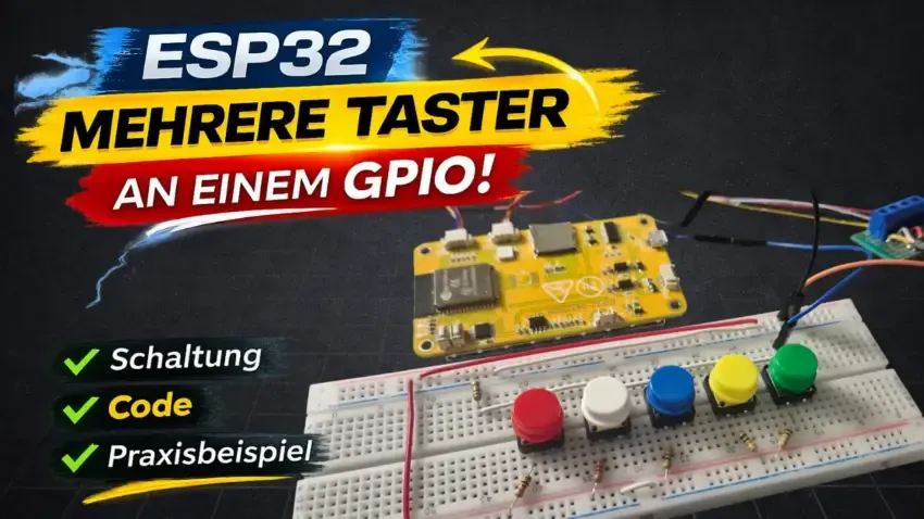 Mehr als vier Taster am Cheap Yellow Display? So nutzt du nur einen GPIO