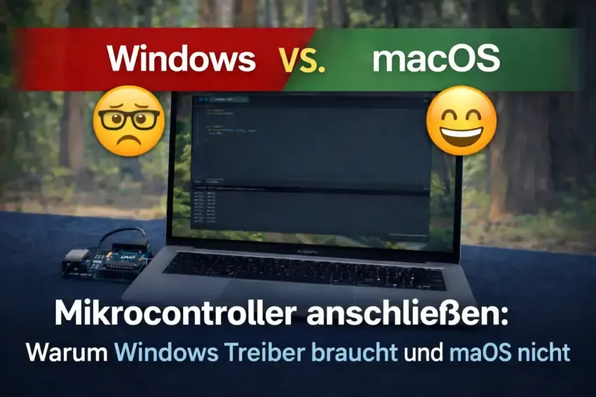 Mikrocontroller anschließen Warum Windows Treiber braucht und macOS nicht
