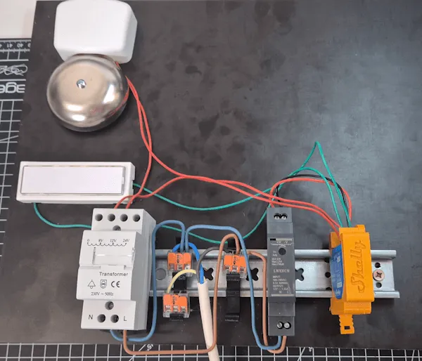 Schaltung - Klingelanlage mit Shelly - fertig aufgebaut