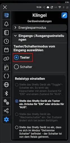 Shelly - Eingang als Taster - Step 4